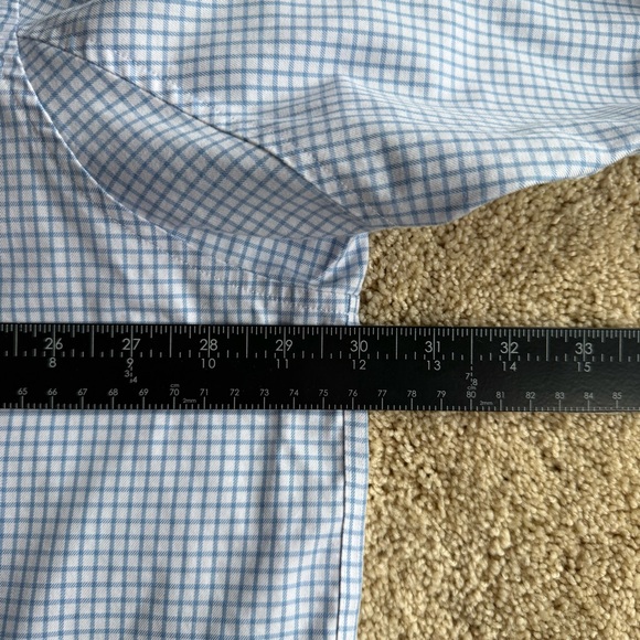 Duluth Trading Co Wrinklefighter Blue Check Button Down Shirt 3XL - Picture 7 of 9